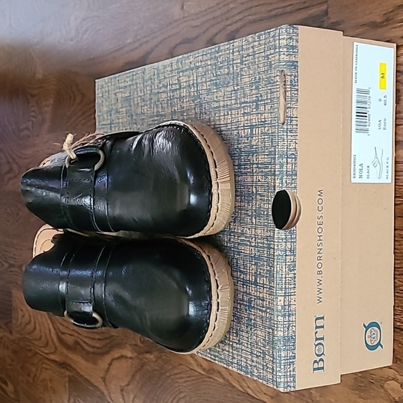 Born Nola leather platform clogs -10 - Picture 7 of 8